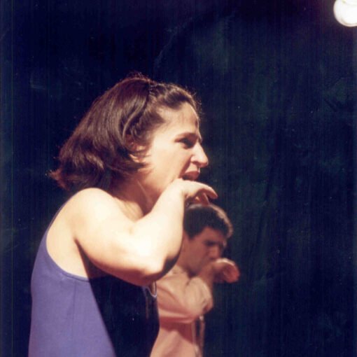 Claudia Ventura e Alexandre Dantas. A serpente, de Nelson Rodrigues, 1998. Foto: Guga Melgar