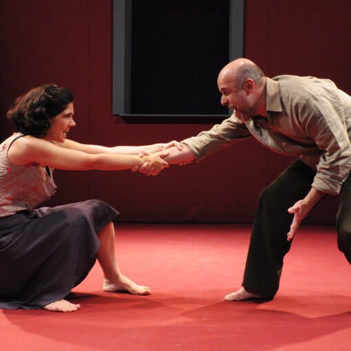 Priscila Amorim e Marcos França. A Serpente, de Nelson Rodrigues, 2012. Foto: Luiz Henrique Sá