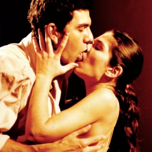 Alexandre Dantas e Priscila Amorim. A serpente, de Nelson Rodrigues, 1998. Foto: Guga Melgar